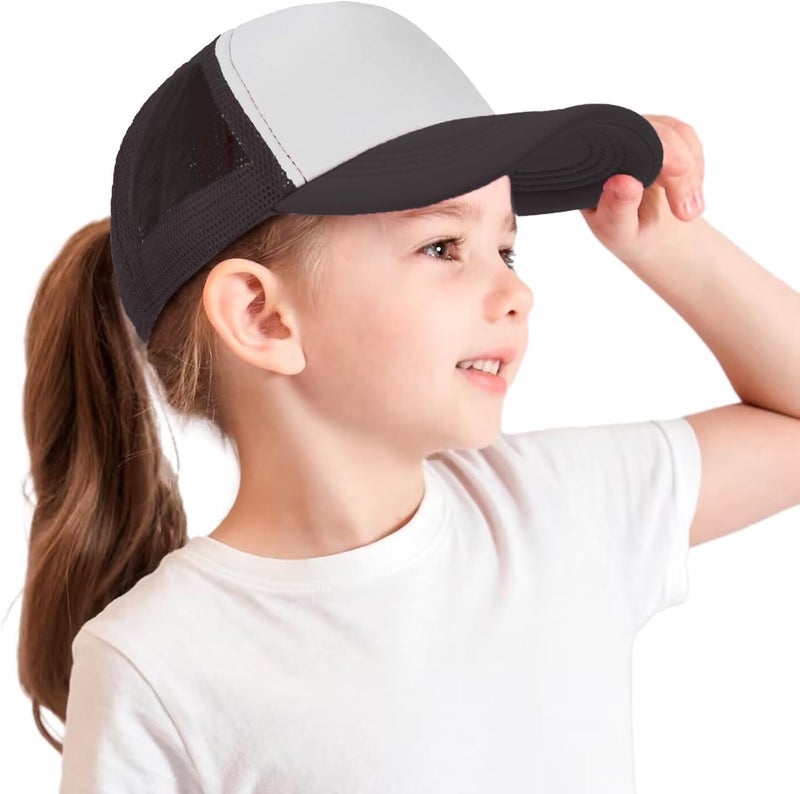 FGSS Kids-Girls Trucker-Hat Adjustable-Baseball-Cap Toddler-Boys Outdoor-Summer - Mesh Sun Hats Fit for 2-6 Years - Image 4